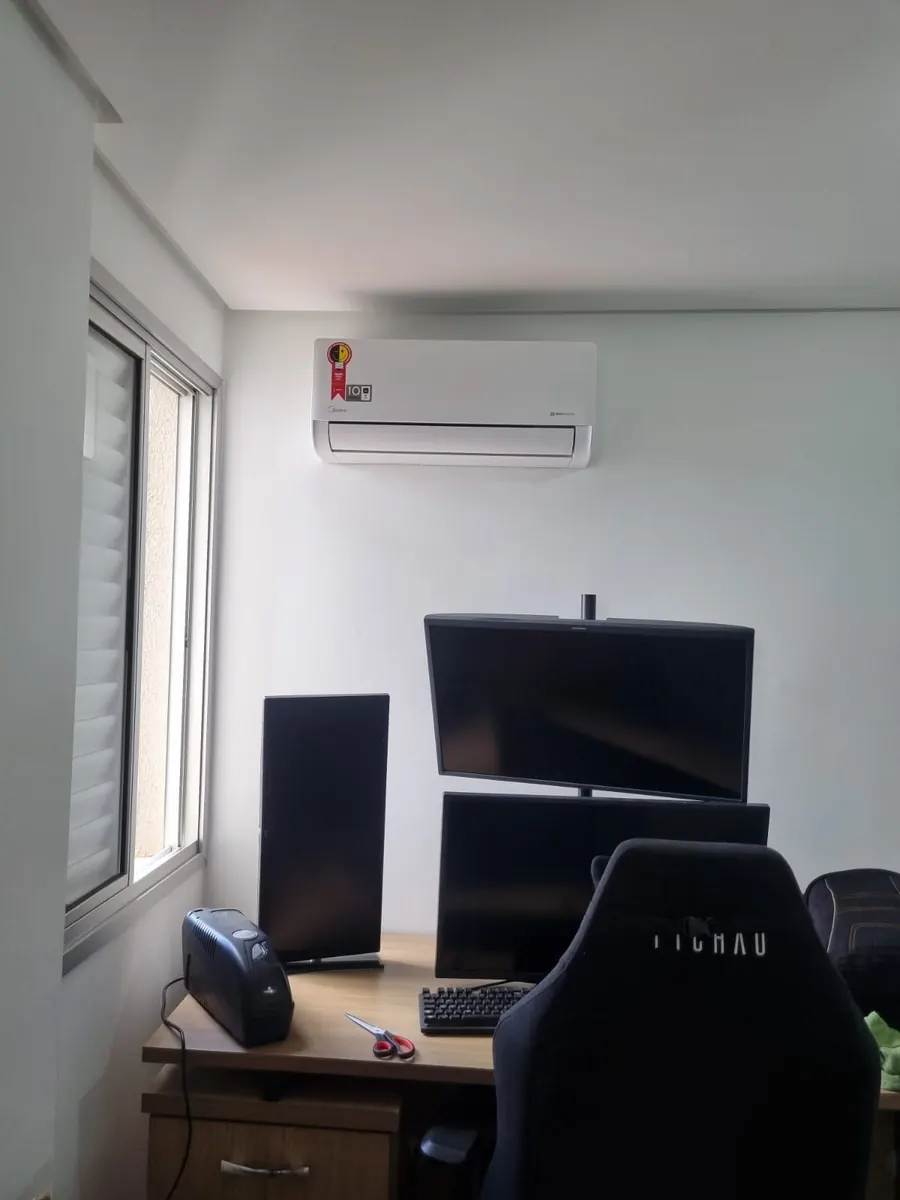 Midea instalada home office - instalação split Goiânia